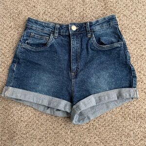 Cotton On - Dark Wash Jean Shorts / High-Waisted Vintage Style